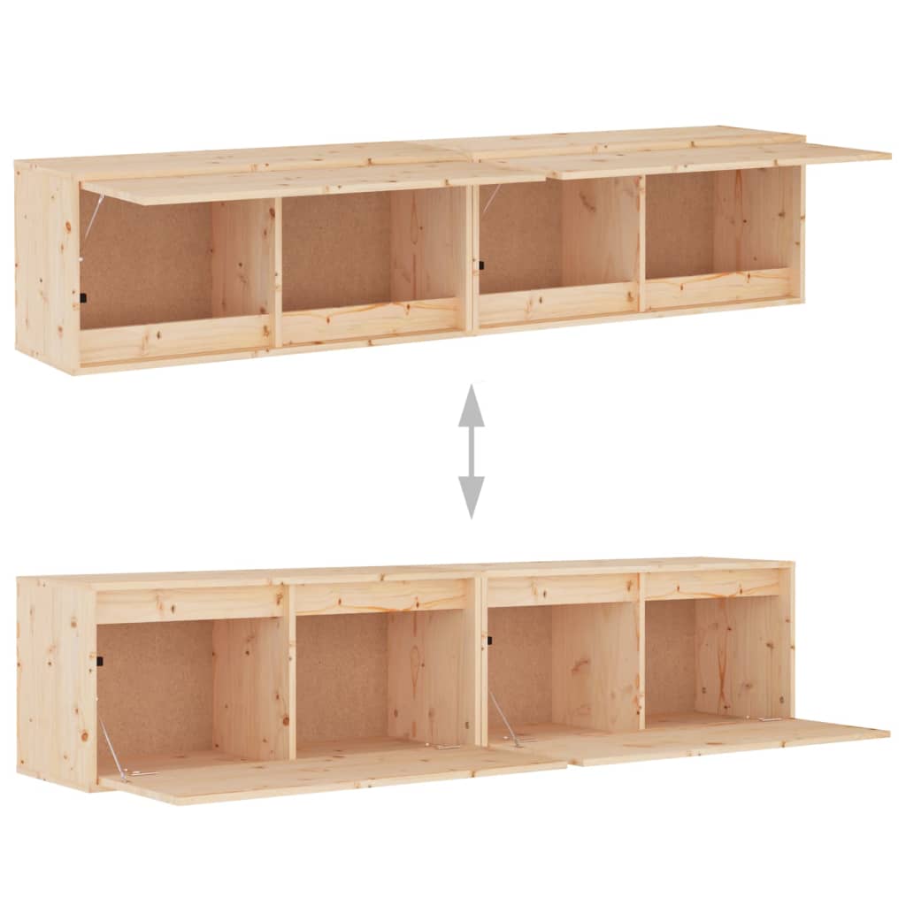 Seinäkaapit 2 kpl 80x30x35 cm täysi mänty - Sisustajankoti.fi