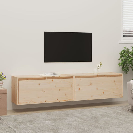 Seinäkaapit 2 kpl 80x30x35 cm täysi mänty - Sisustajankoti.fi