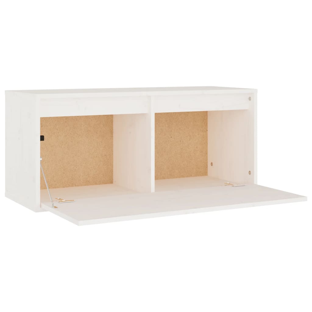 Seinäkaappi valkoinen 80x30x35 cm täysi mänty - Sisustajankoti.fi