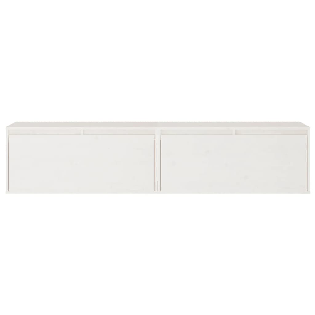 Seinäkaapit 2 kpl valkoinen 80x30x35 cm täysi mänty - Sisustajankoti.fi