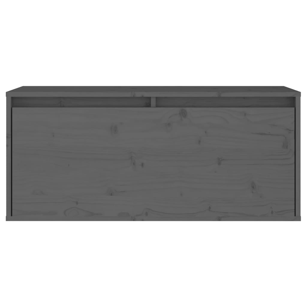 Seinäkaappi harmaa 80x30x35 cm täysi mänty - Sisustajankoti.fi