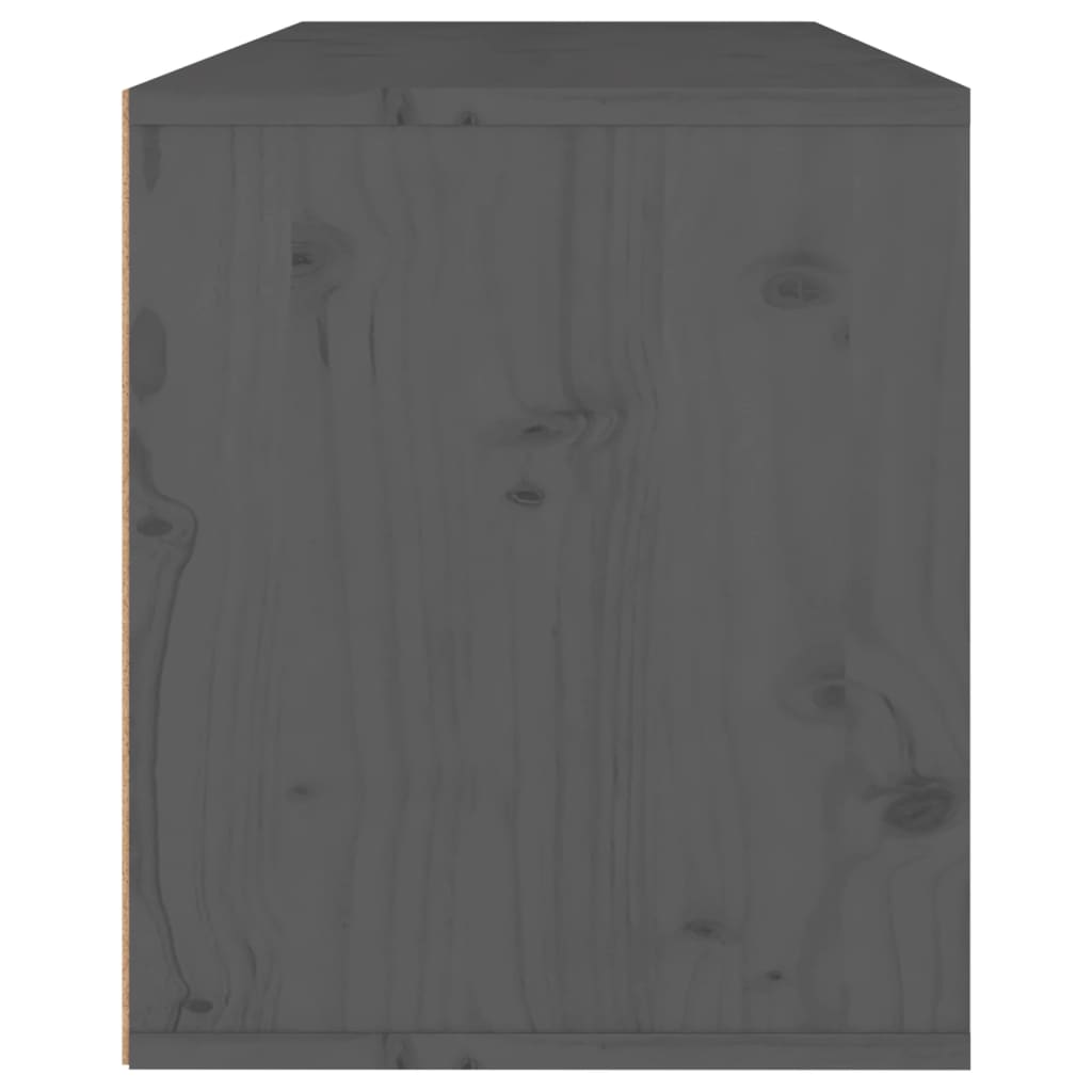 Seinäkaappi harmaa 80x30x35 cm täysi mänty - Sisustajankoti.fi