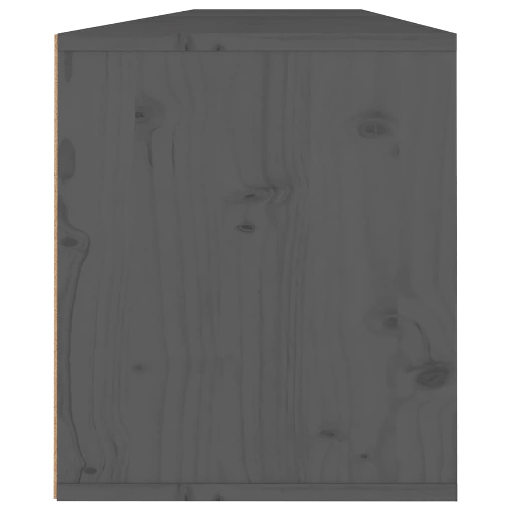 Seinäkaapit 2 kpl harmaa 80x30x35 cm täysi mänty - Sisustajankoti.fi