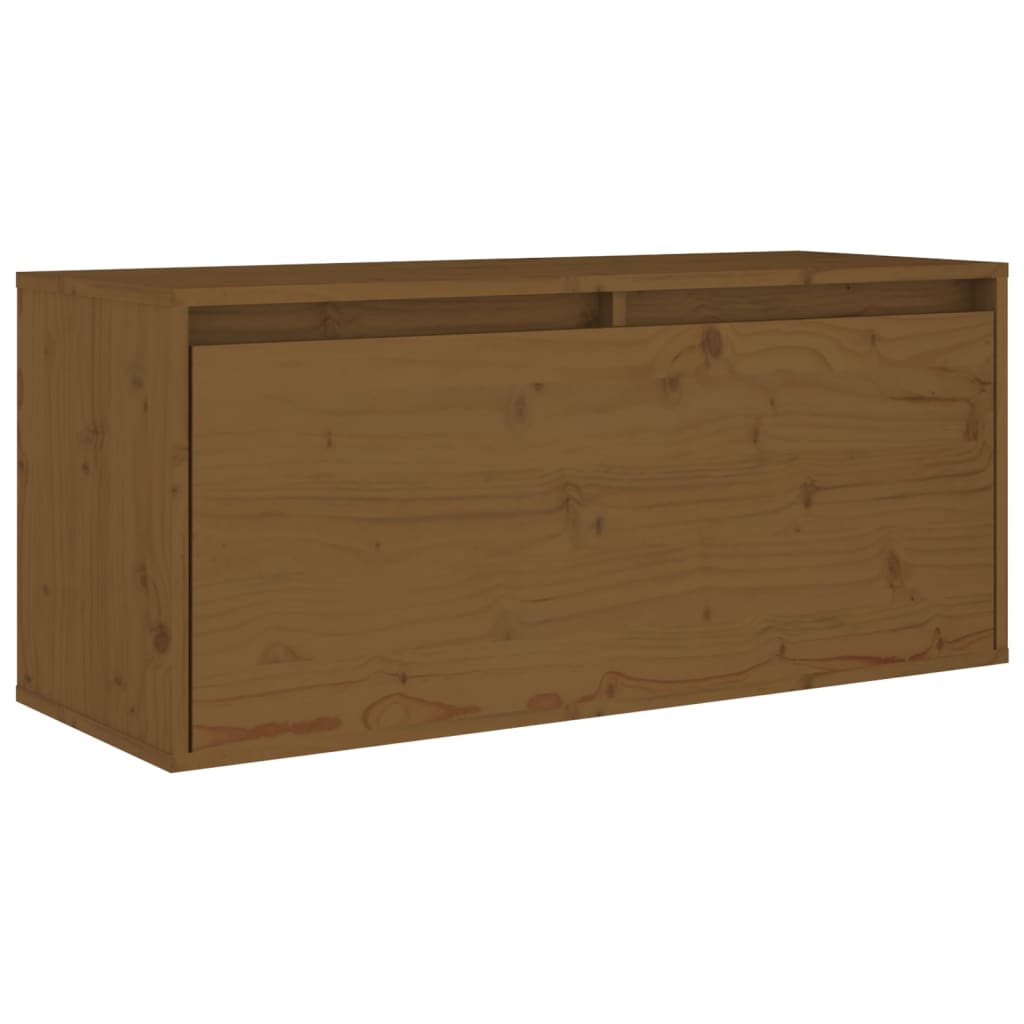 Seinäkaappi hunajanruskea 80x30x35 cm täysi mänty - Sisustajankoti.fi