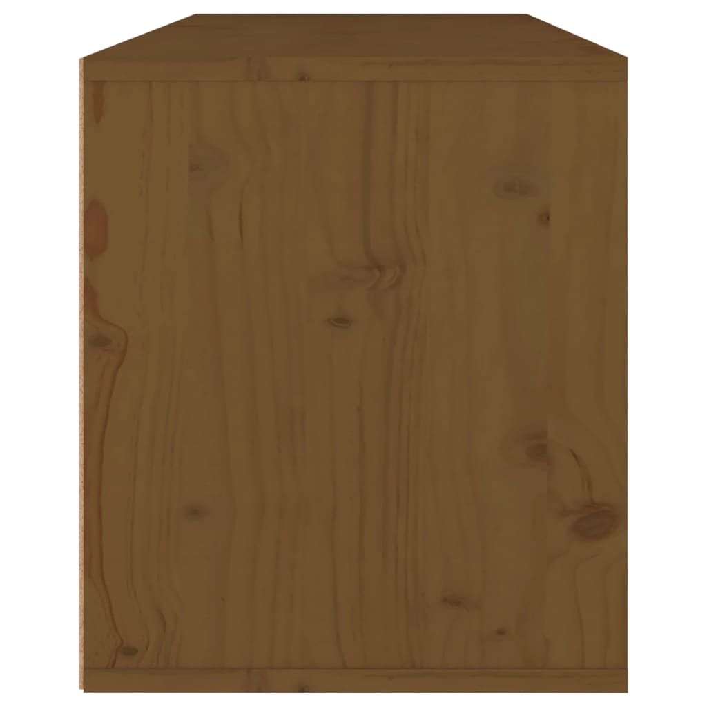 Seinäkaappi hunajanruskea 80x30x35 cm täysi mänty - Sisustajankoti.fi
