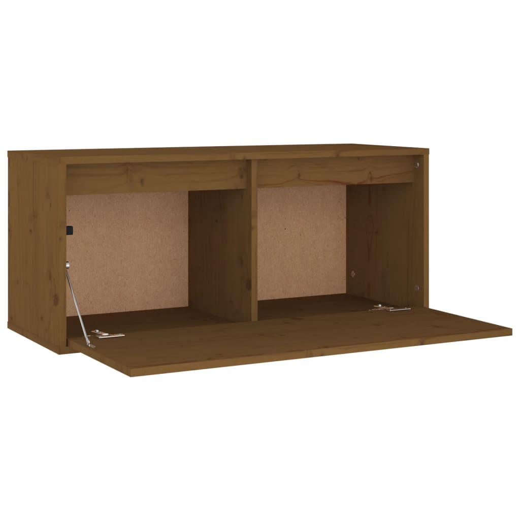 Seinäkaappi hunajanruskea 80x30x35 cm täysi mänty - Sisustajankoti.fi