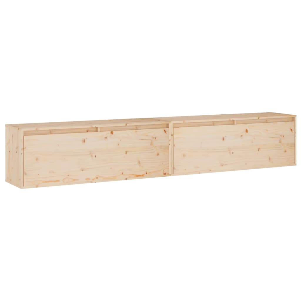 Seinäkaapit 2 kpl 100x30x35 cm täysi mänty - Sisustajankoti.fi