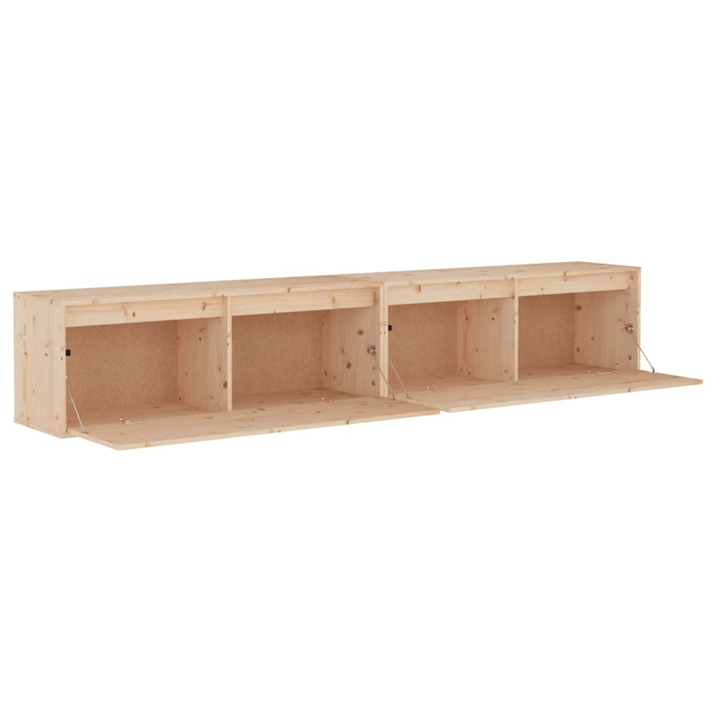 Seinäkaapit 2 kpl 100x30x35 cm täysi mänty - Sisustajankoti.fi