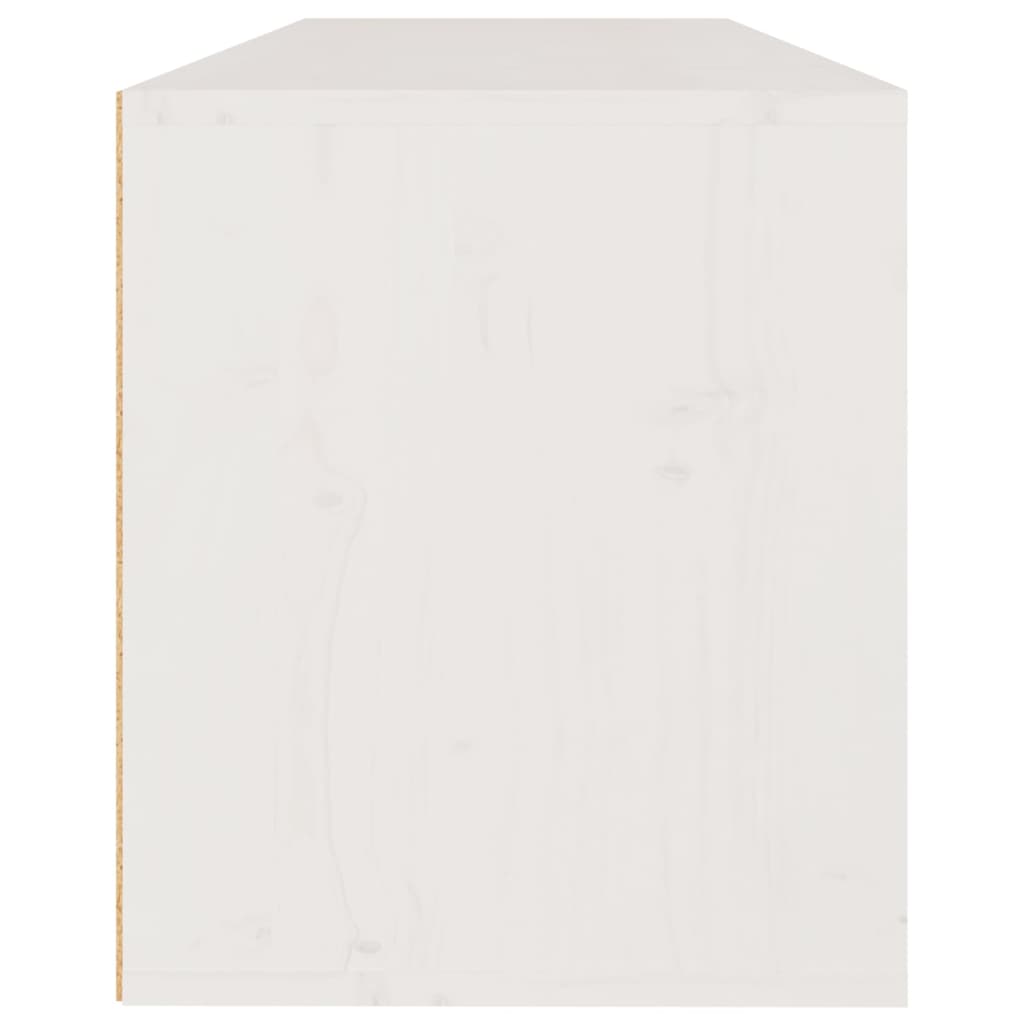 Seinäkaappi valkoinen 100x30x35 cm täysi mänty - Sisustajankoti.fi