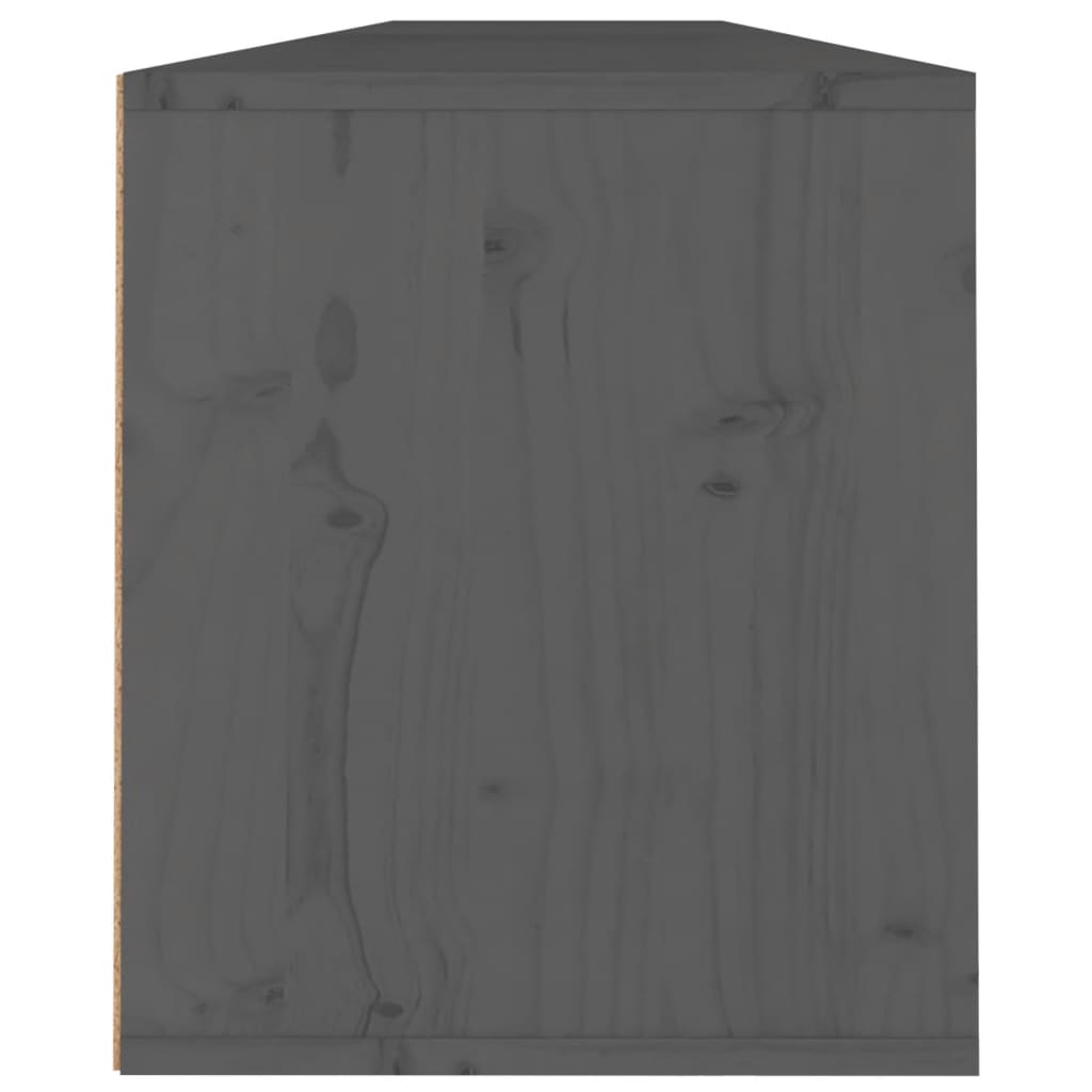 Seinäkaapit 2 kpl harmaa 100x30x35 cm täysi mänty - Sisustajankoti.fi