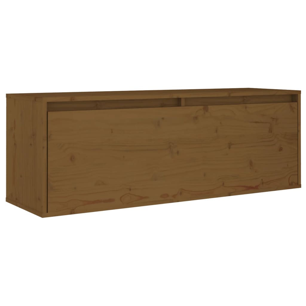 Seinäkaappi hunajanruskea 100x30x35 cm täysi mänty - Sisustajankoti.fi