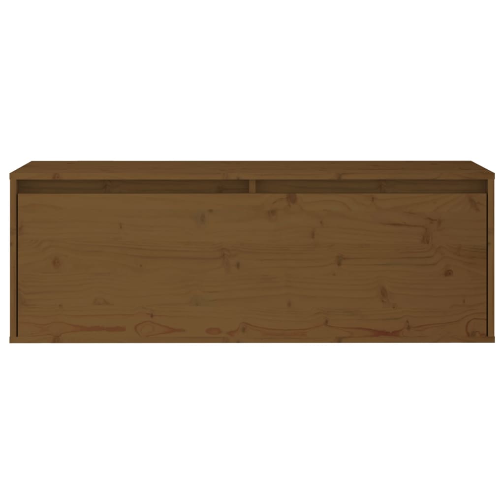 Seinäkaappi hunajanruskea 100x30x35 cm täysi mänty - Sisustajankoti.fi