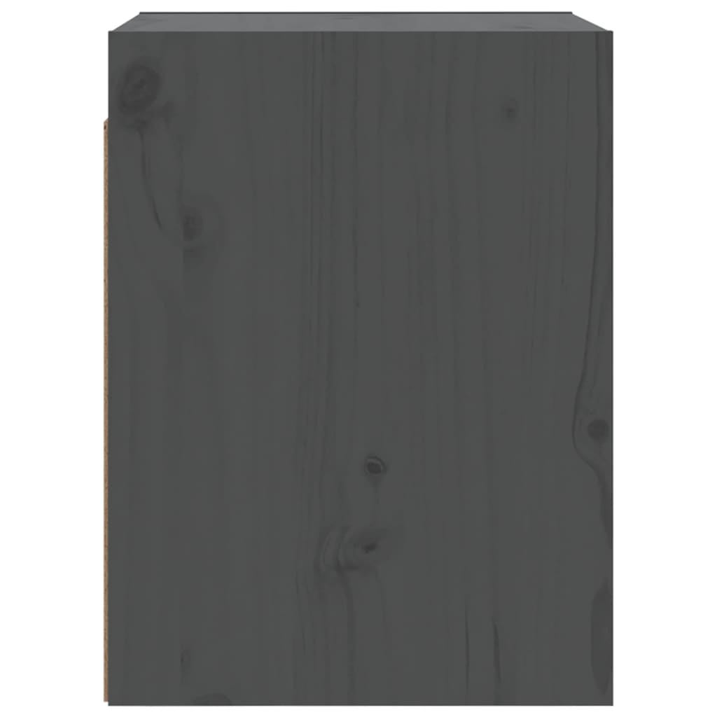 Seinäkaapit 2 kpl harmaa 30x30x40 cm täysi mänty - Sisustajankoti.fi