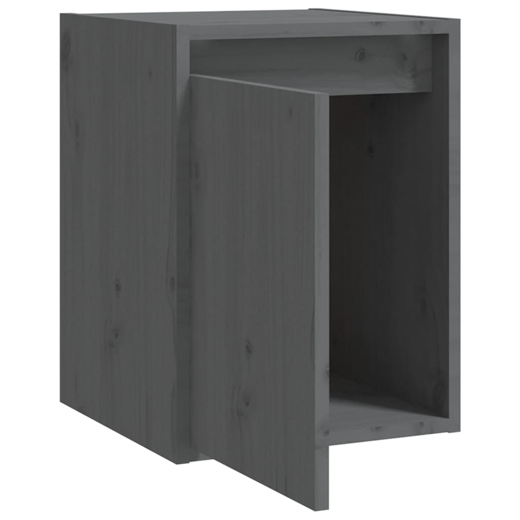 Seinäkaapit 2 kpl harmaa 30x30x40 cm täysi mänty - Sisustajankoti.fi