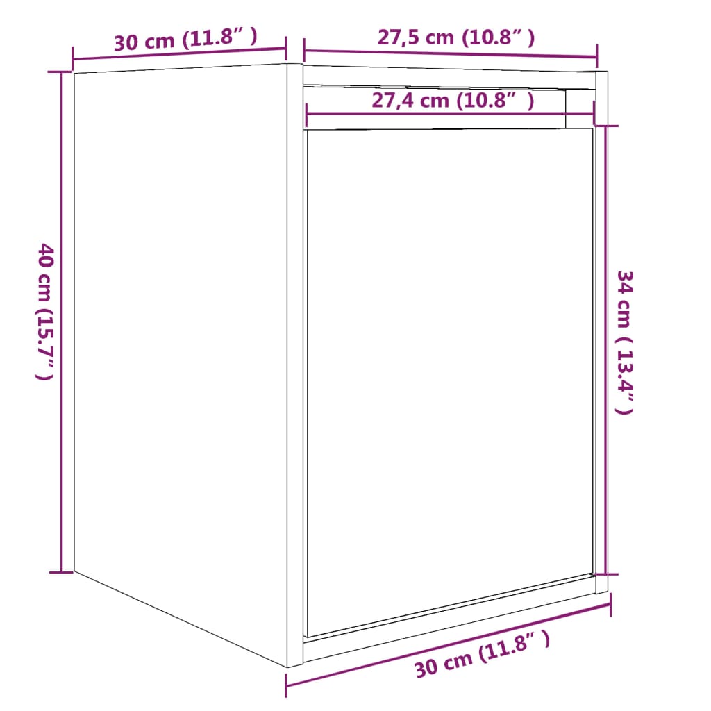Seinäkaapit 2 kpl harmaa 30x30x40 cm täysi mänty - Sisustajankoti.fi