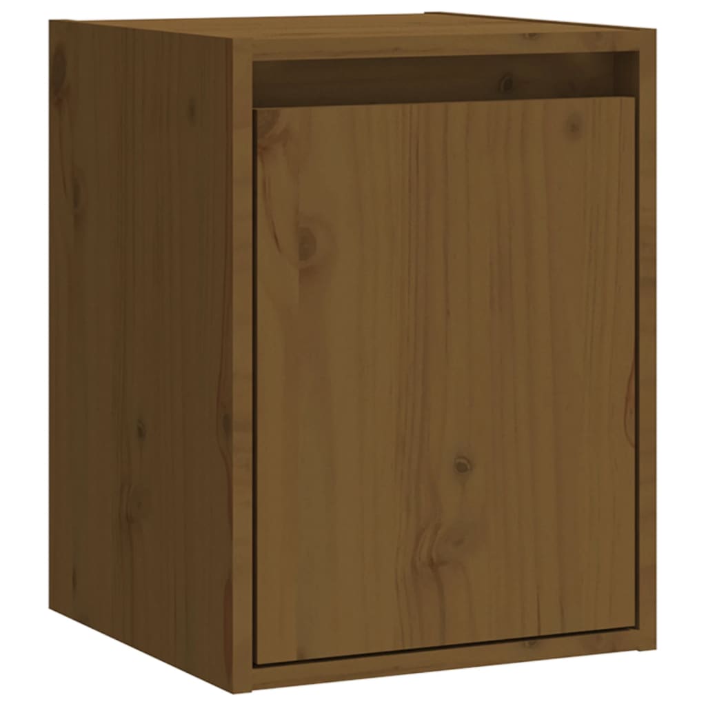 Seinäkaapit 2 kpl hunajanruskea 30x30x40 cm täysi mänty - Sisustajankoti.fi