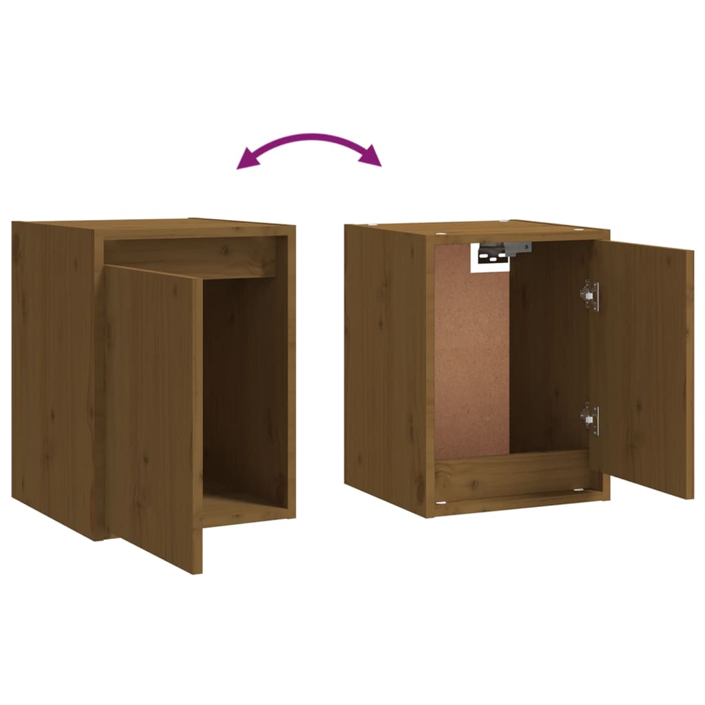 Seinäkaapit 2 kpl hunajanruskea 30x30x40 cm täysi mänty - Sisustajankoti.fi