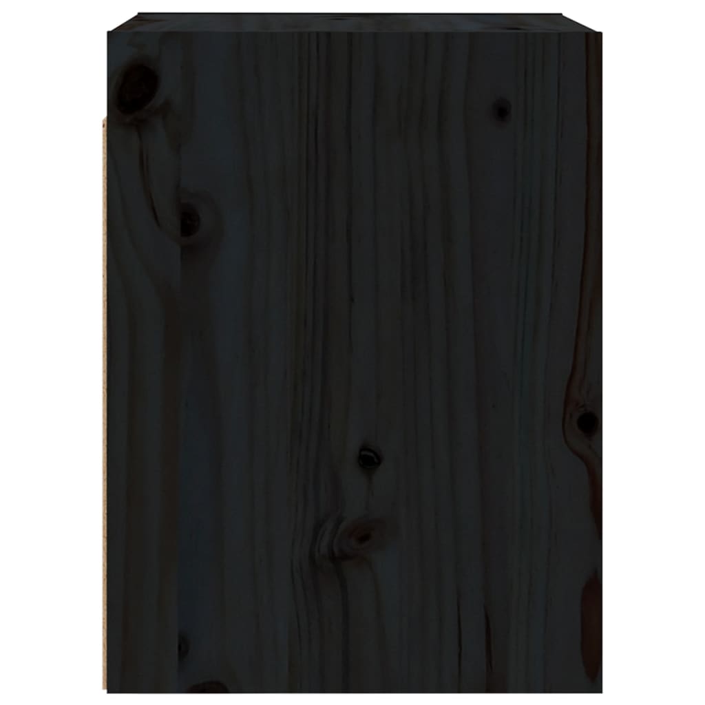 Seinäkaapit 2 kpl musta 30x30x40 cm täysi mänty - Sisustajankoti.fi