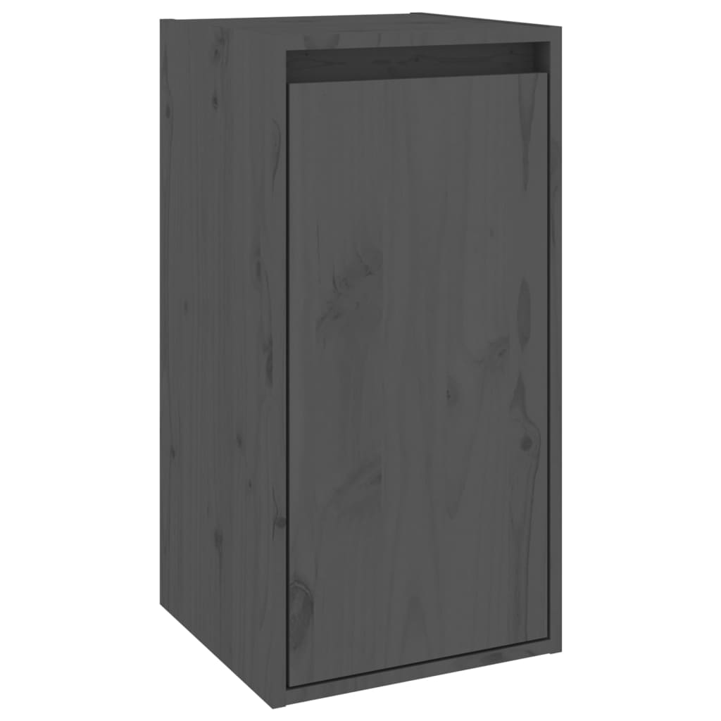 Seinäkaapit 2 kpl harmaa 30x30x60 cm täysi mänty - Sisustajankoti.fi
