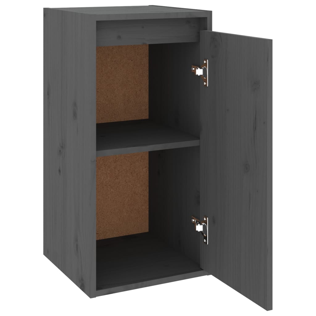 Seinäkaapit 2 kpl harmaa 30x30x60 cm täysi mänty - Sisustajankoti.fi