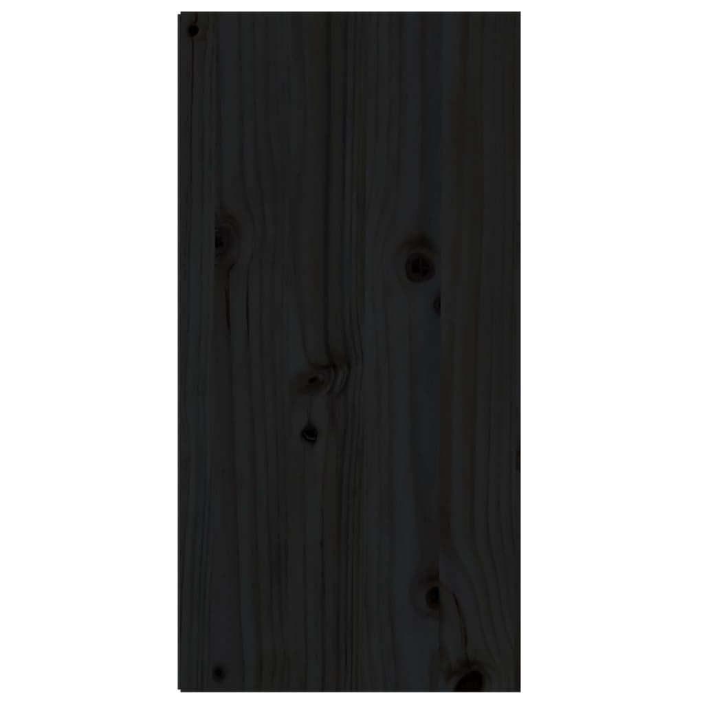 Seinäkaapit 2 kpl musta 30x30x60 cm täysi mänty - Sisustajankoti.fi