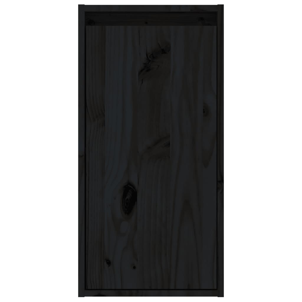 Seinäkaapit 2 kpl musta 30x30x60 cm täysi mänty - Sisustajankoti.fi