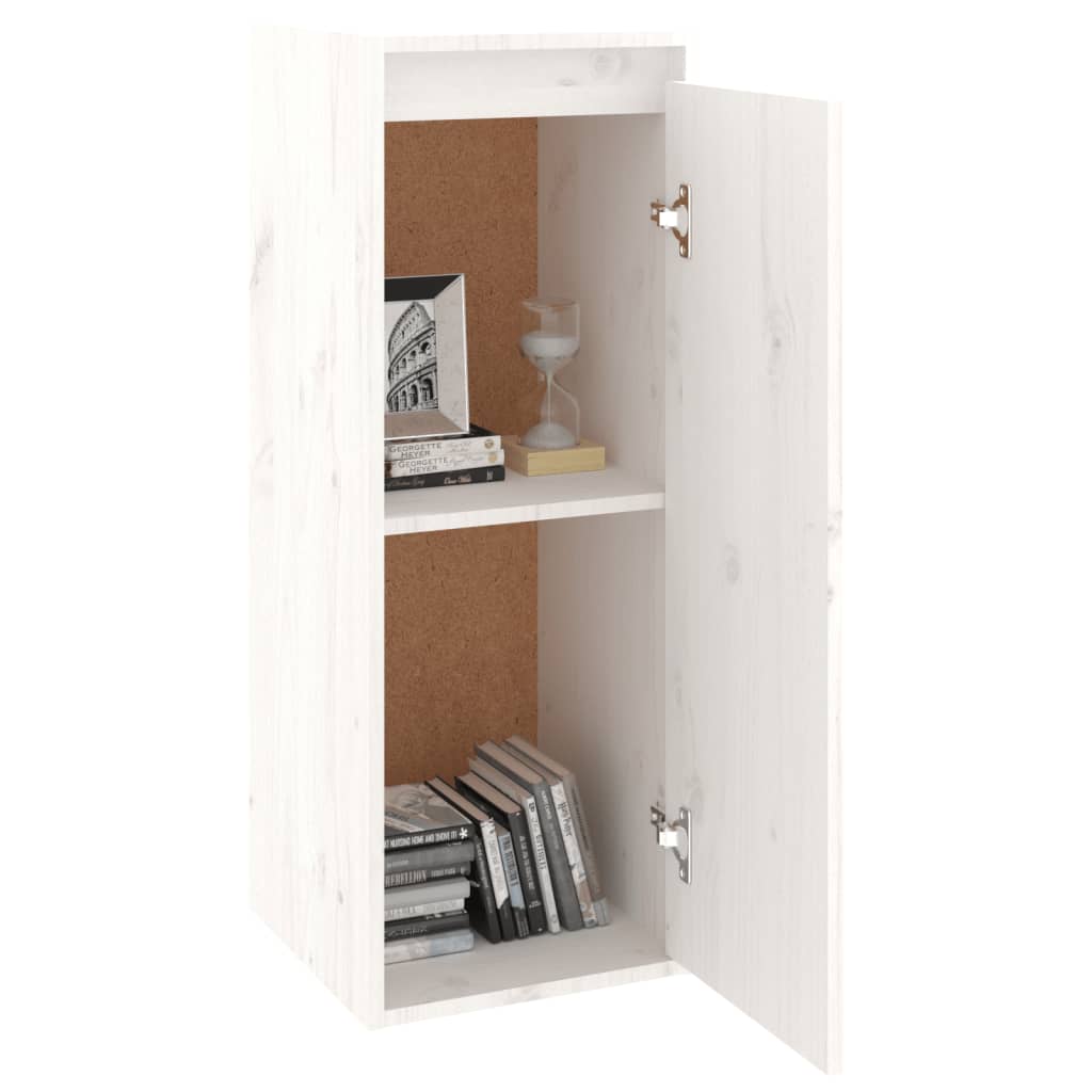 Seinäkaapit 2 kpl valkoinen 30x30x80 cm täysi mänty - Sisustajankoti.fi