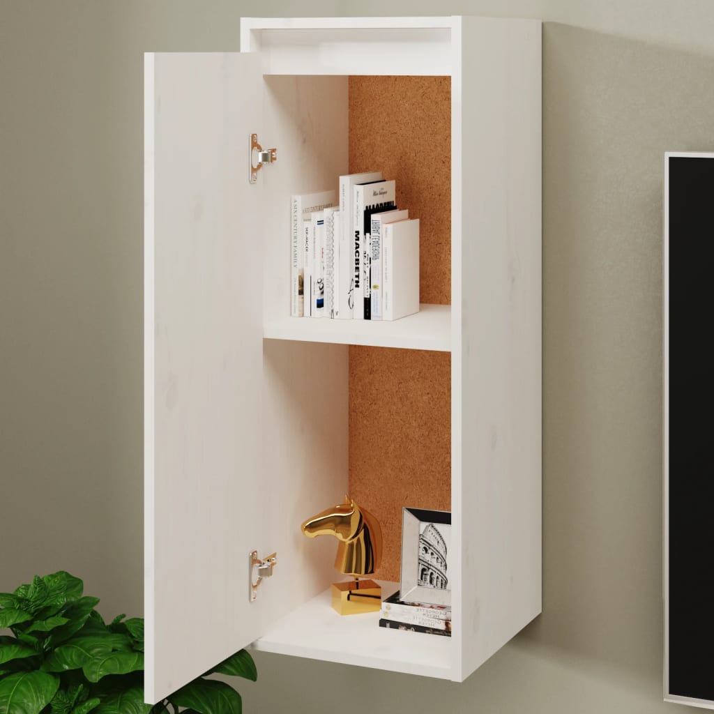 Seinäkaapit 2 kpl valkoinen 30x30x80 cm täysi mänty - Sisustajankoti.fi