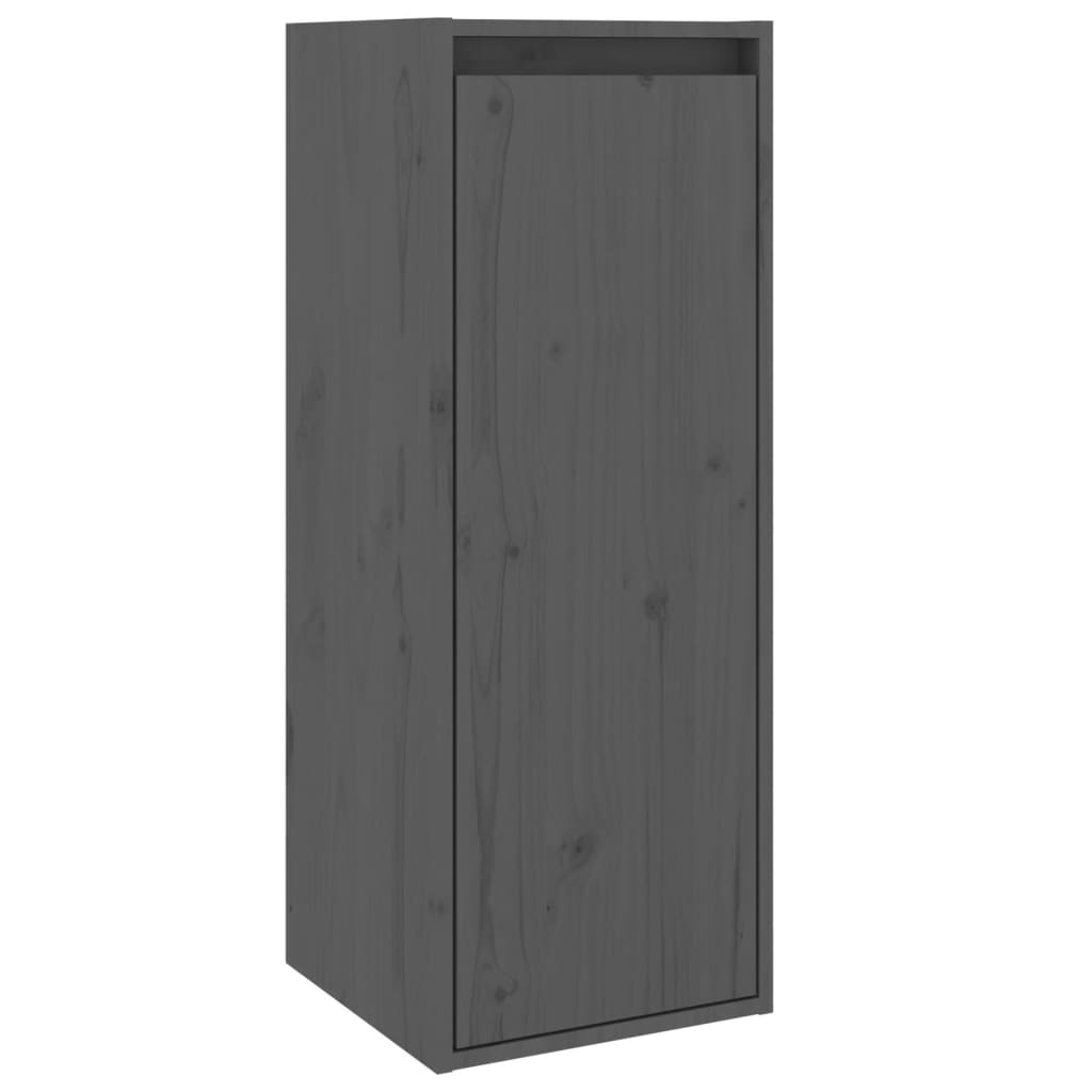 Seinäkaapit 2 kpl harmaa 30x30x80 cm täysi mänty - Sisustajankoti.fi