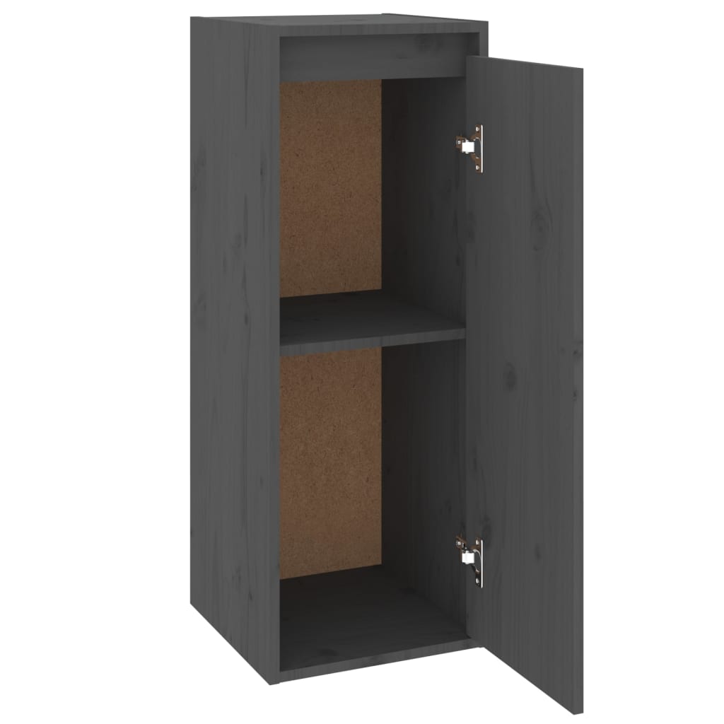 Seinäkaapit 2 kpl harmaa 30x30x80 cm täysi mänty - Sisustajankoti.fi