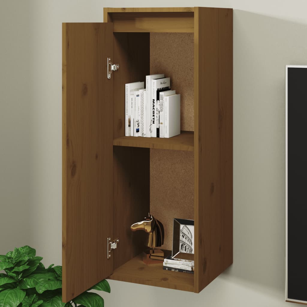 Seinäkaappi hunajanruskea 30x30x80 cm täysi mänty - Sisustajankoti.fi