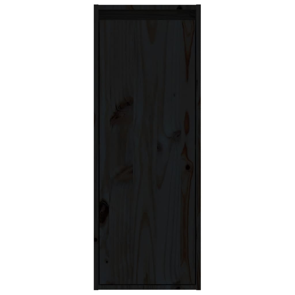 Seinäkaappi musta 30x30x80 cm täysi mänty - Sisustajankoti.fi