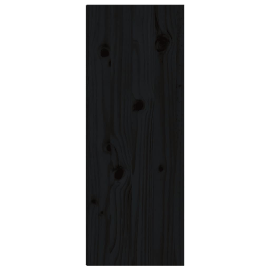 Seinäkaapit 2 kpl musta 30x30x80 cm täysi mänty - Sisustajankoti.fi