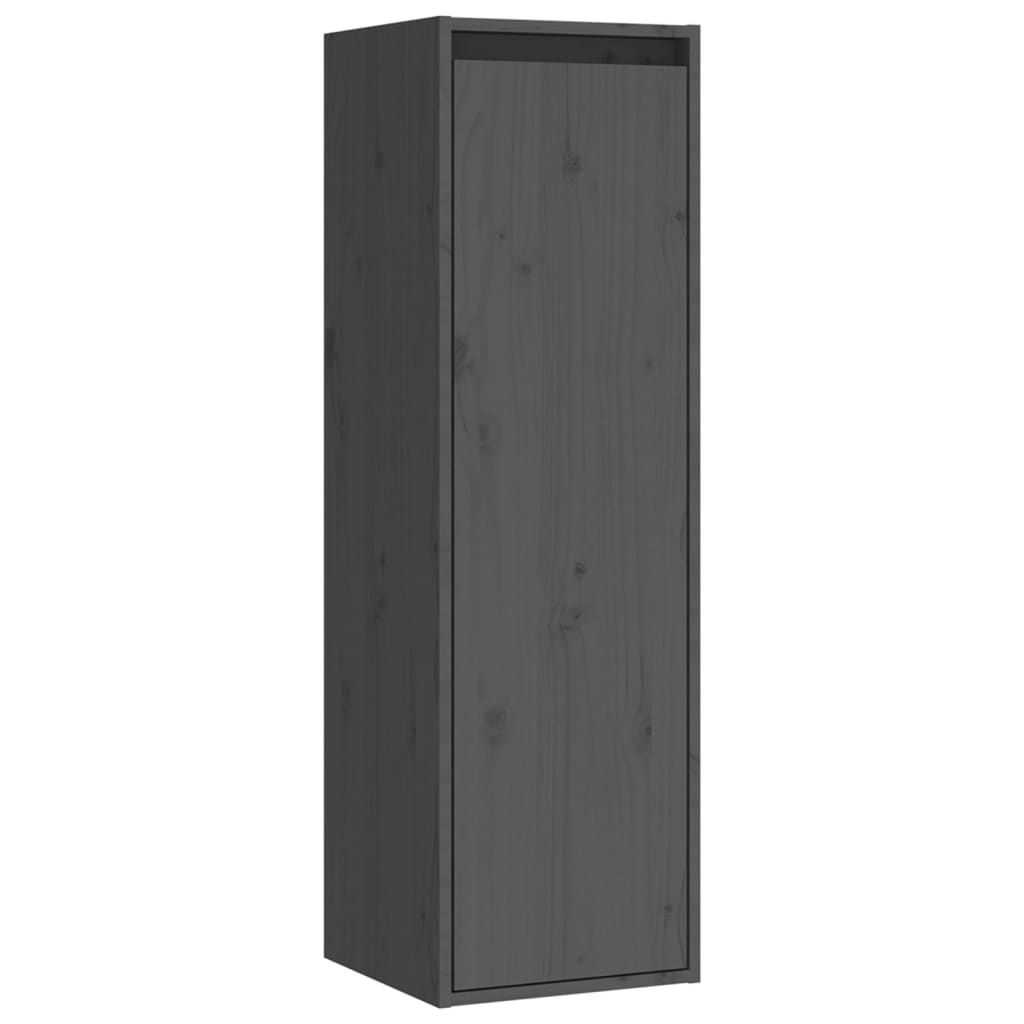 Seinäkaapit 2 kpl harmaa 30x30x100 cm täysi mänty - Sisustajankoti.fi
