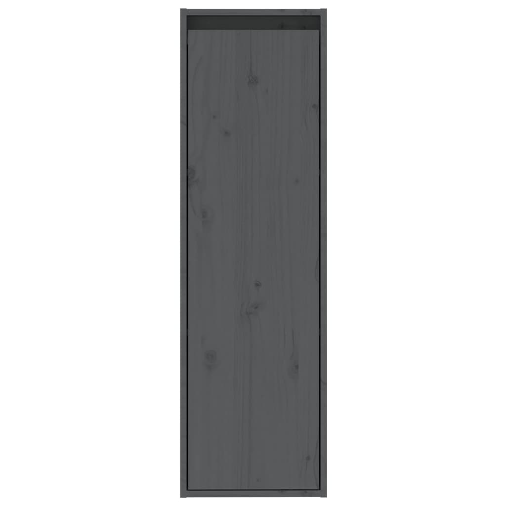 Seinäkaapit 2 kpl harmaa 30x30x100 cm täysi mänty - Sisustajankoti.fi