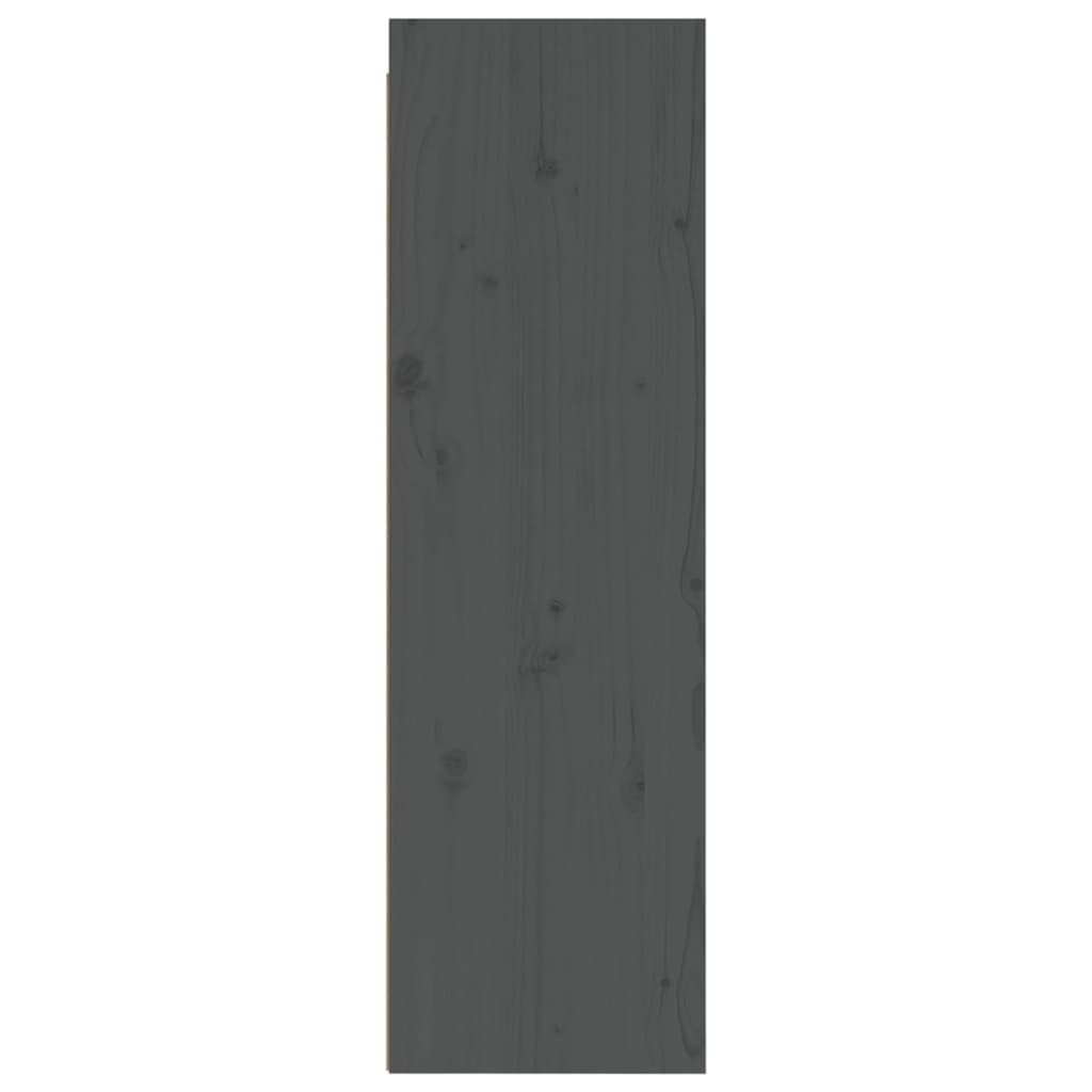 Seinäkaapit 2 kpl harmaa 30x30x100 cm täysi mänty - Sisustajankoti.fi