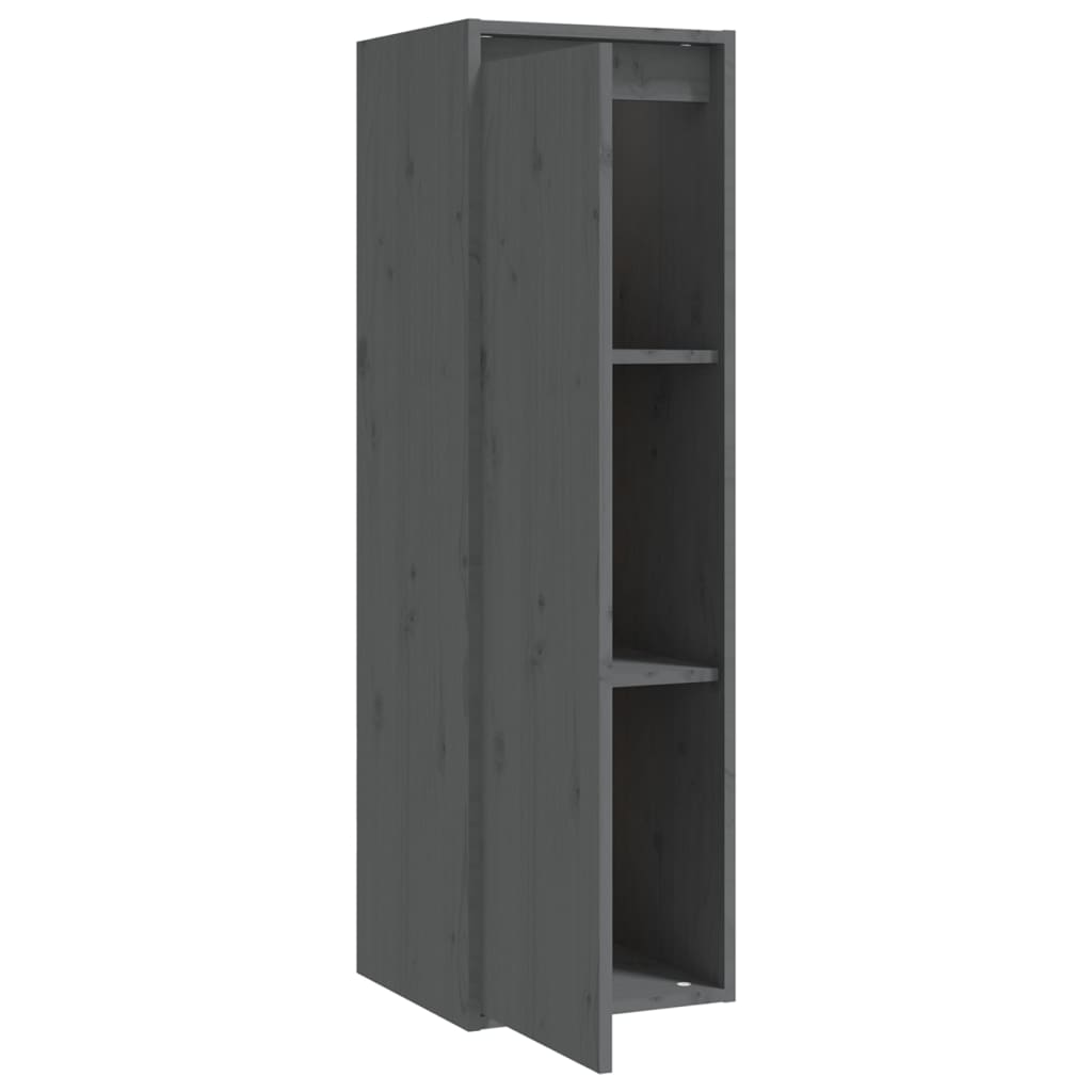 Seinäkaapit 2 kpl harmaa 30x30x100 cm täysi mänty - Sisustajankoti.fi