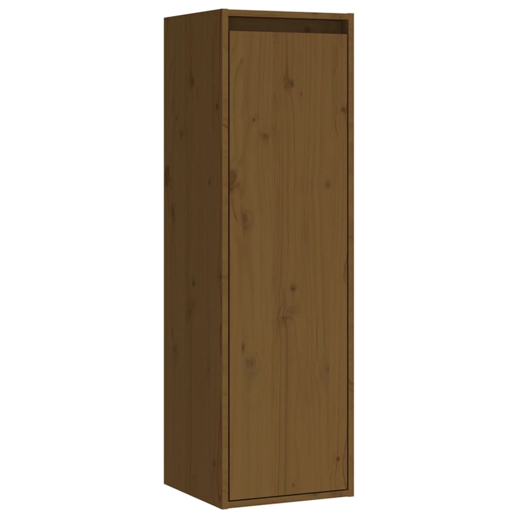 Seinäkaapit 2 kpl hunajanruskea 30x30x100 cm täysi mänty - Sisustajankoti.fi