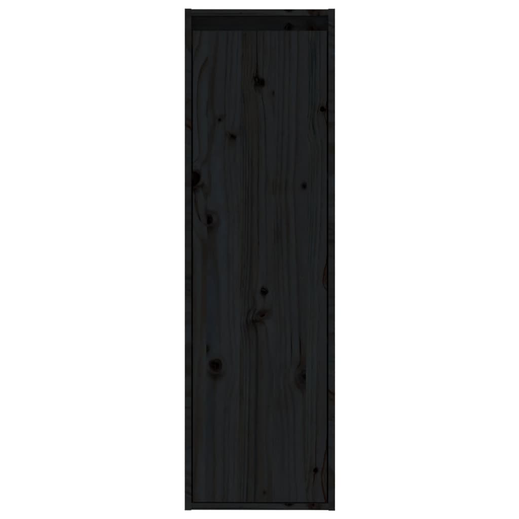 Seinäkaappi musta 30x30x100 cm täysi mänty - Sisustajankoti.fi
