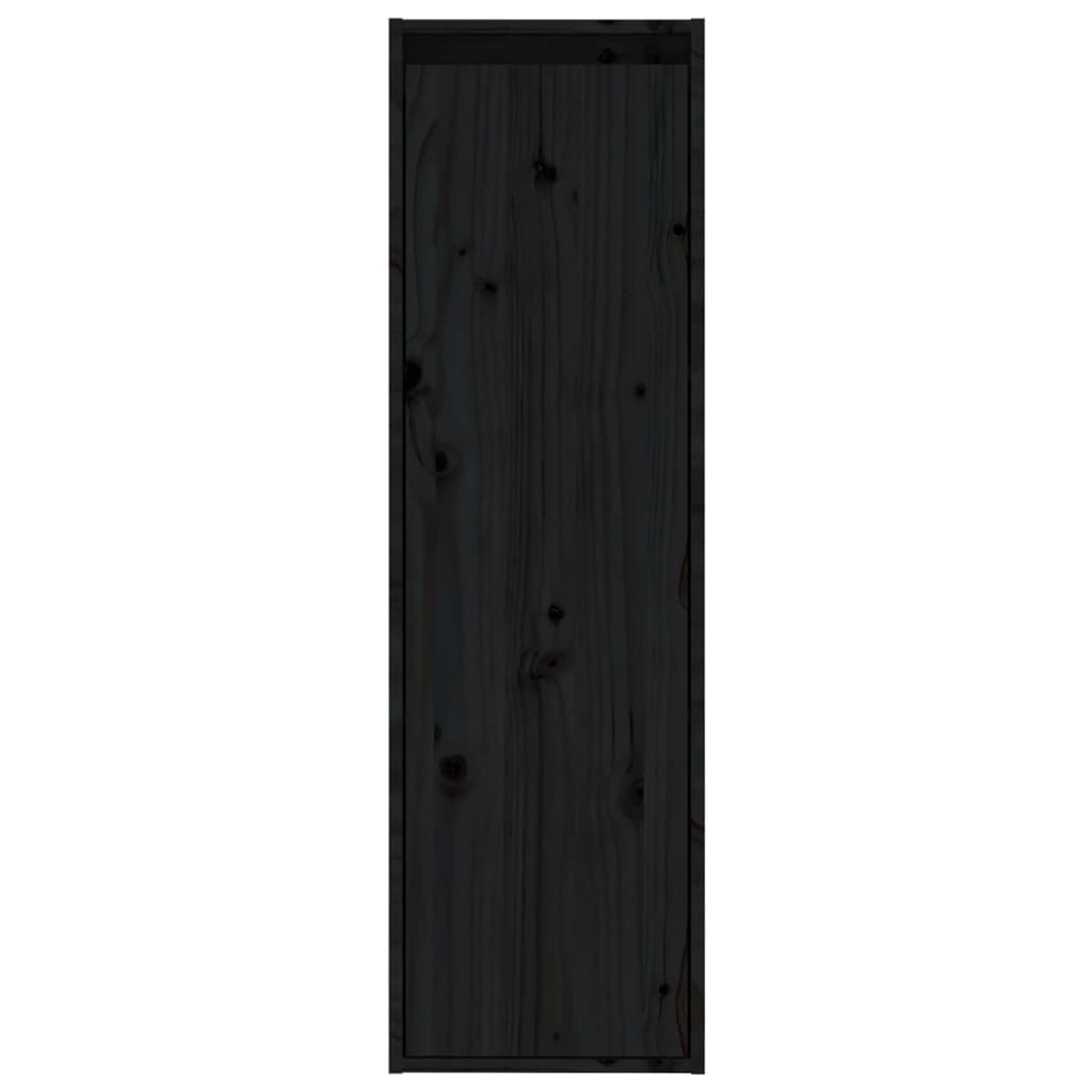 Seinäkaapit 2 kpl musta 30x30x100 cm täysi mänty - Sisustajankoti.fi