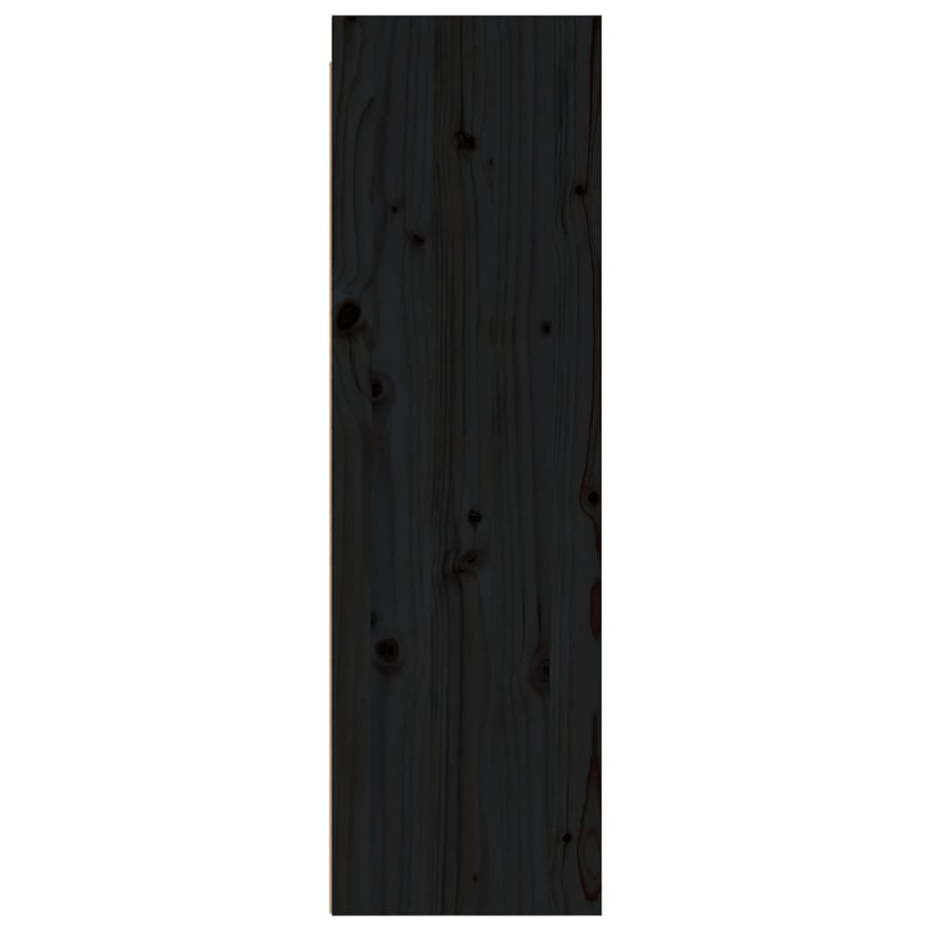 Seinäkaapit 2 kpl musta 30x30x100 cm täysi mänty - Sisustajankoti.fi