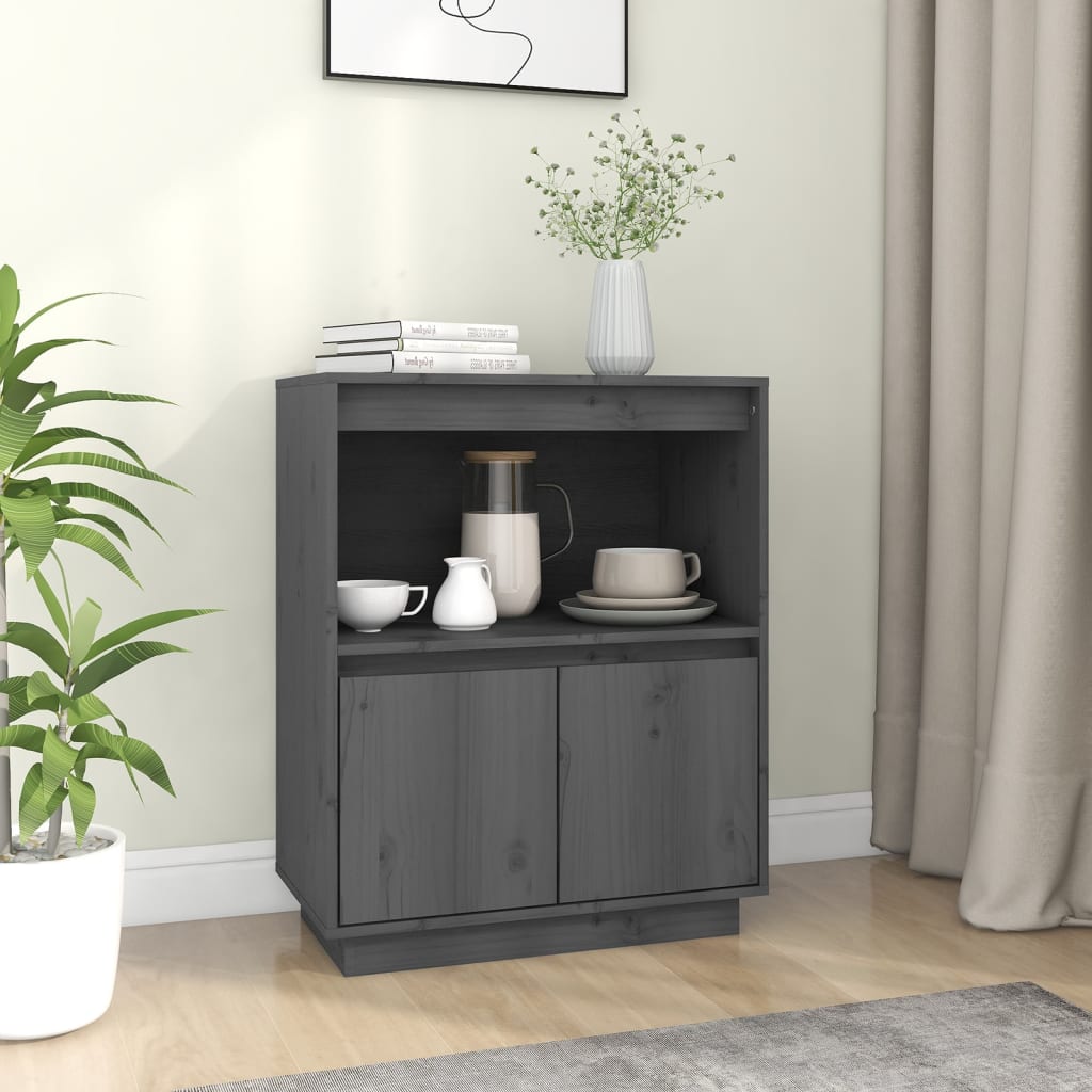 Senkki harmaa 60x34x75 cm täysi mänty - Sisustajankoti.fi