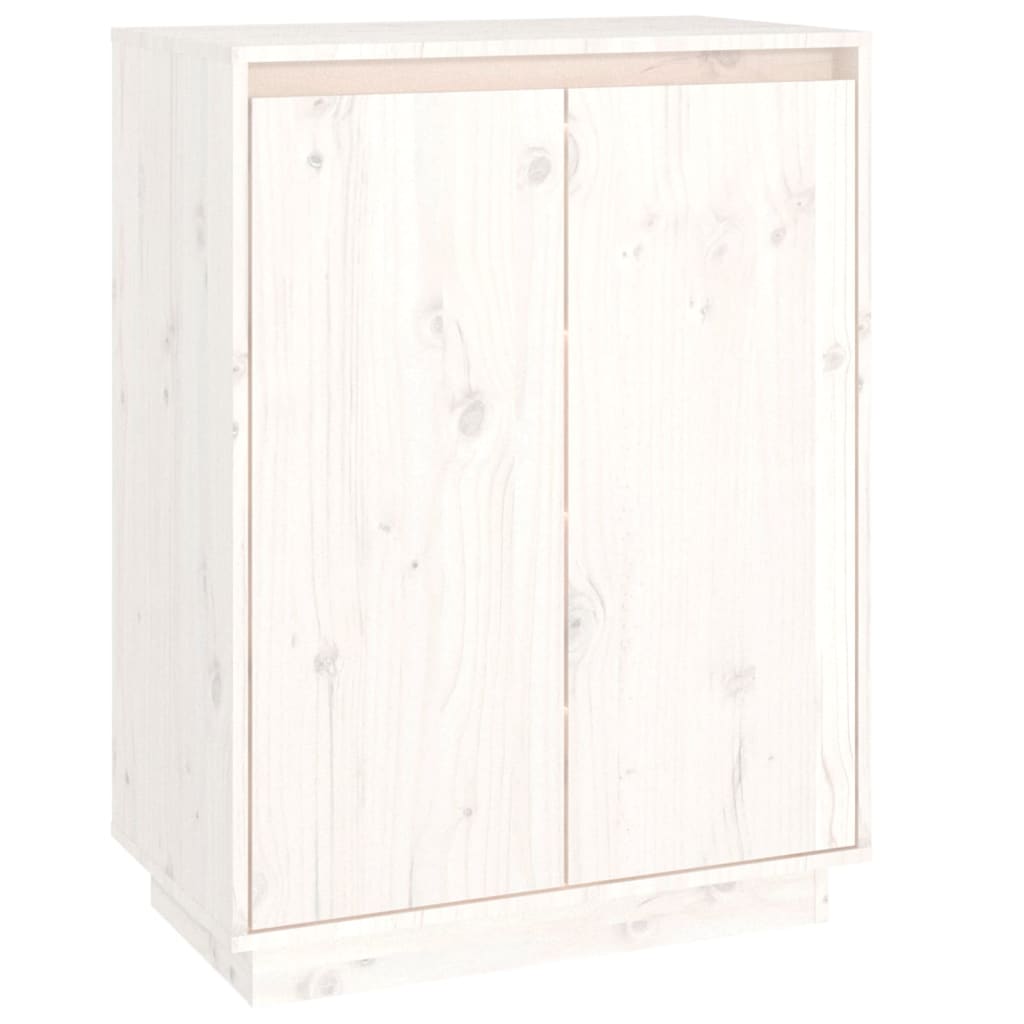 Kenkäkaappi valkoinen 60x35x80 cm täysi mänty - Sisustajankoti.fi