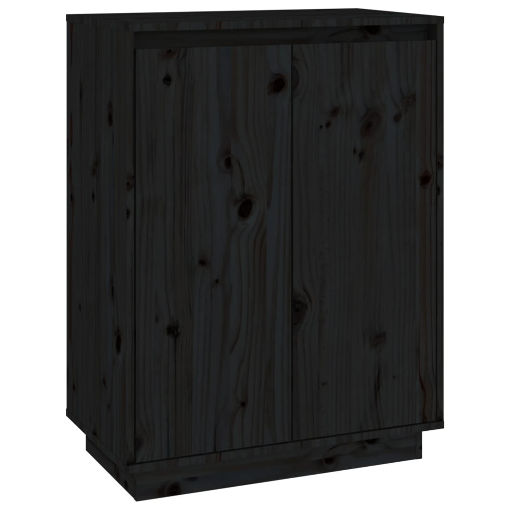 Kenkäkaappi musta 60x35x80 cm täysi mänty - Sisustajankoti.fi