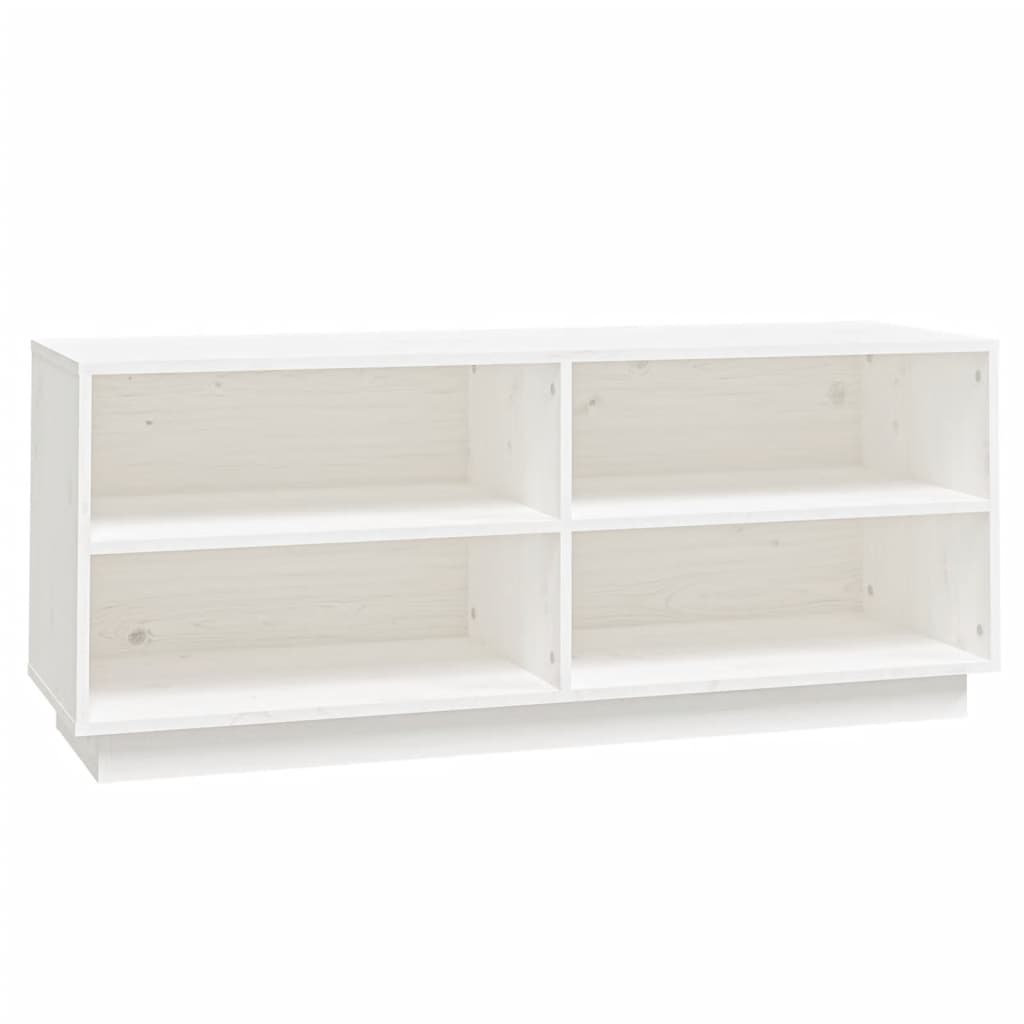 Kenkäkaappi valkoinen 110x34x45 cm täysi mänty - Sisustajankoti.fi