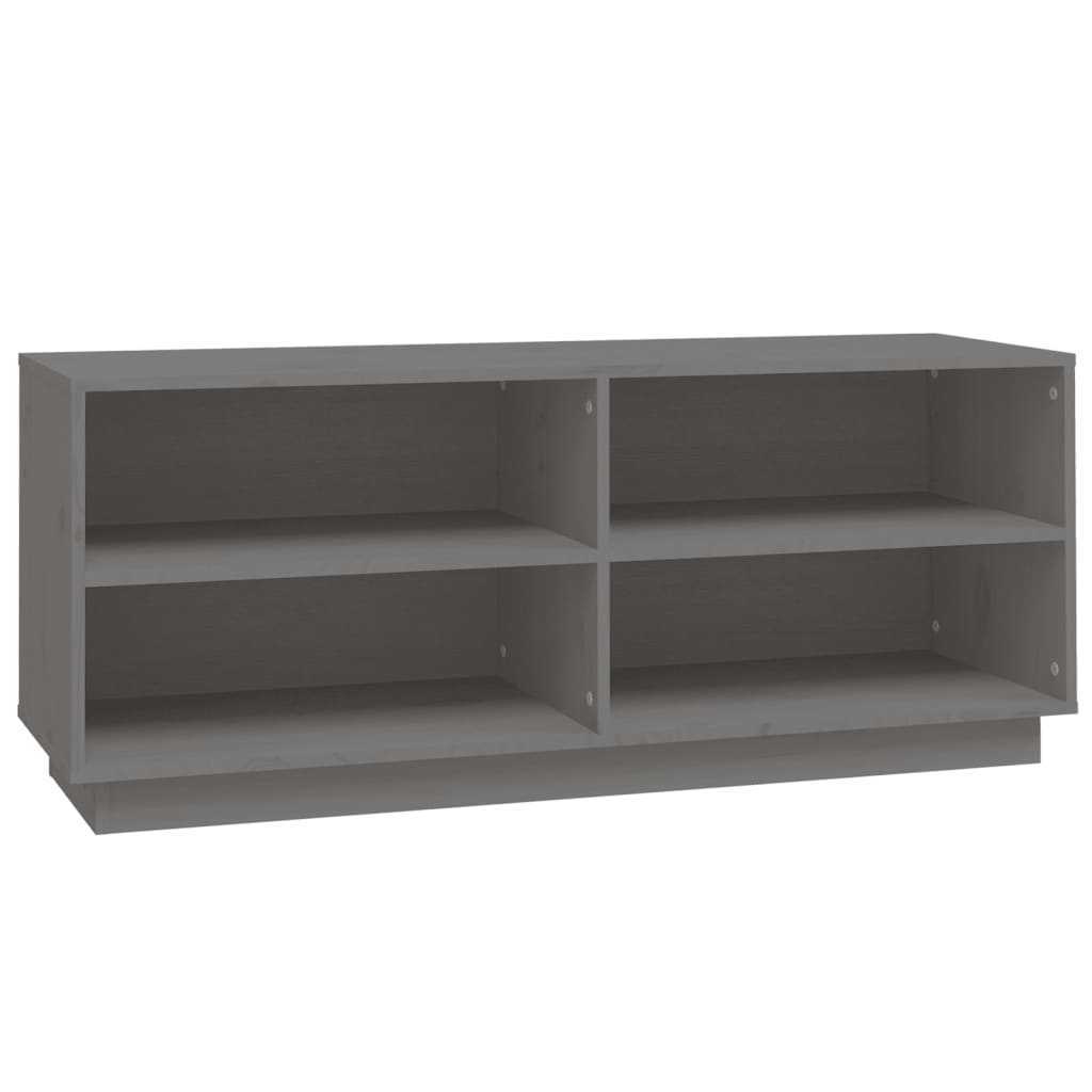 Kenkäkaappi harmaa 110x34x45 cm täysi mänty - Sisustajankoti.fi