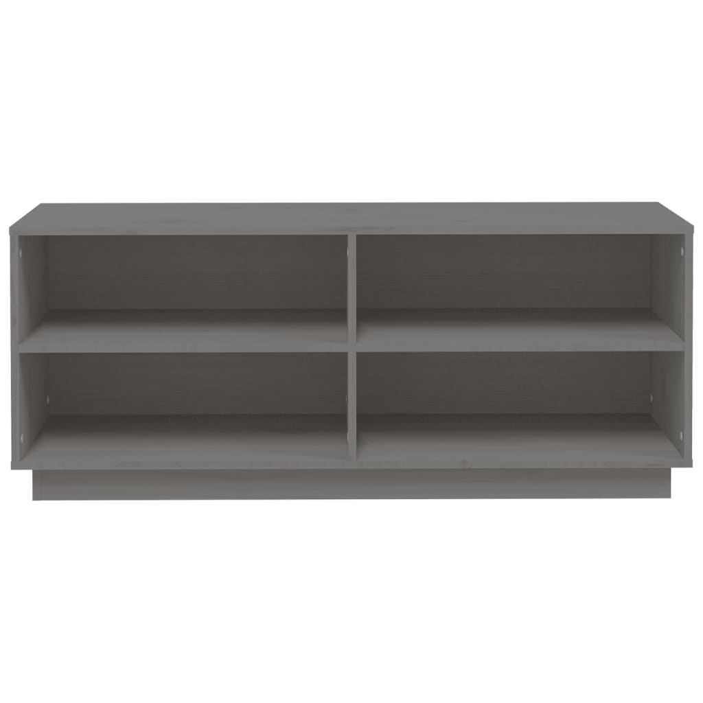Kenkäkaappi harmaa 110x34x45 cm täysi mänty - Sisustajankoti.fi