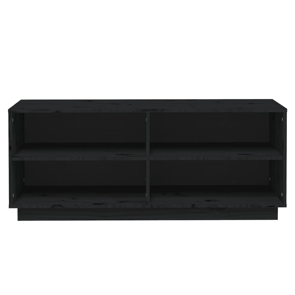 Kenkäkaappi musta 110x34x45 cm täysi mänty - Sisustajankoti.fi