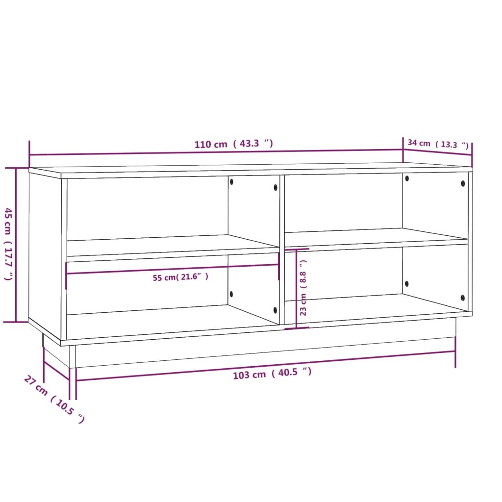 Kenkäkaappi musta 110x34x45 cm täysi mänty - Sisustajankoti.fi