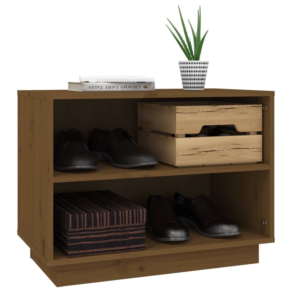 Kenkäkaappi hunajanruskea 60x34x45 cm täysi mänty - Sisustajankoti.fi